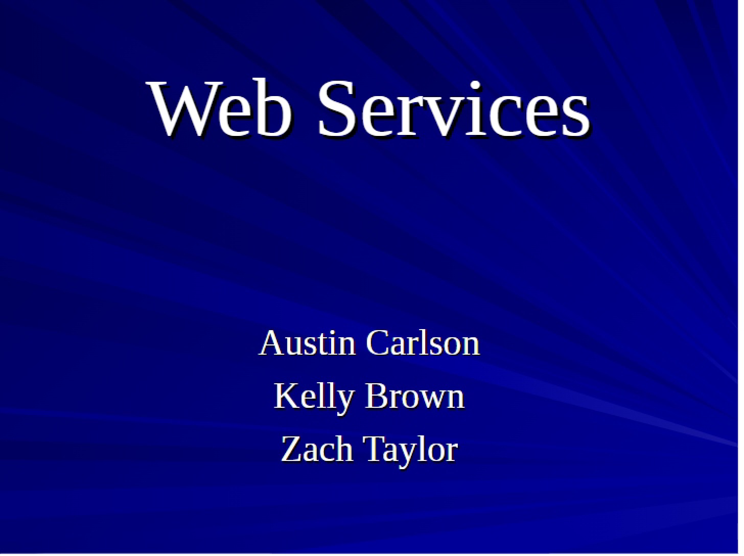 Services on the Web