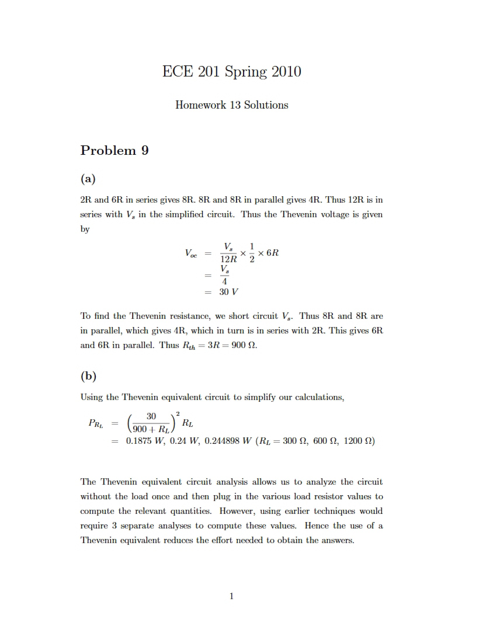 Answer Key for Homework Thirteen