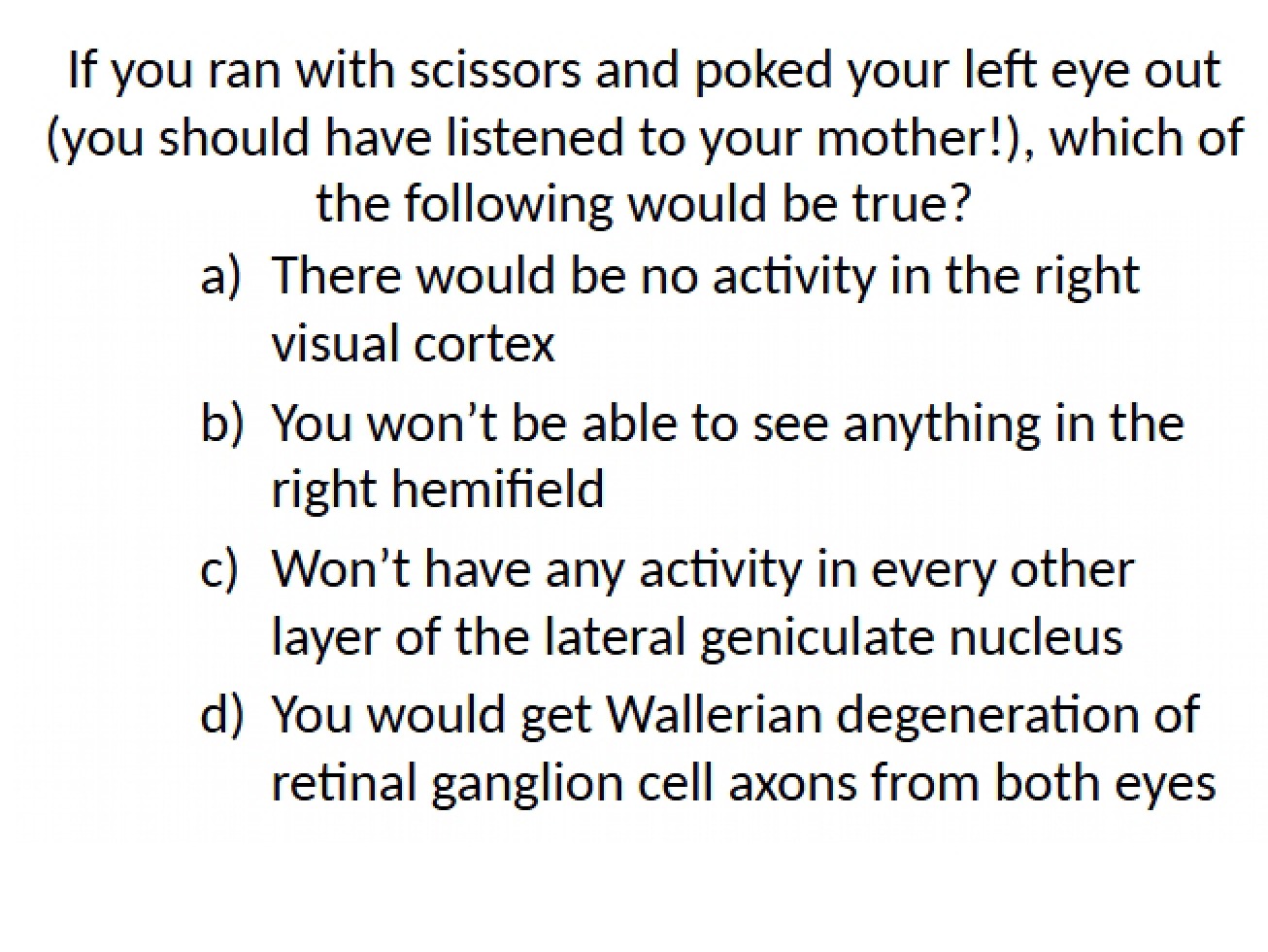 Review of Brain and Behavior Concepts