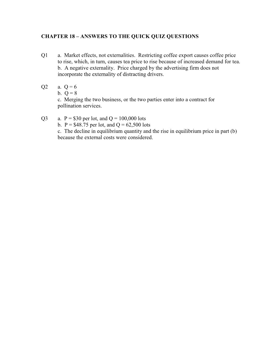 Answers to Chapter 18 Quick Quiz Questions