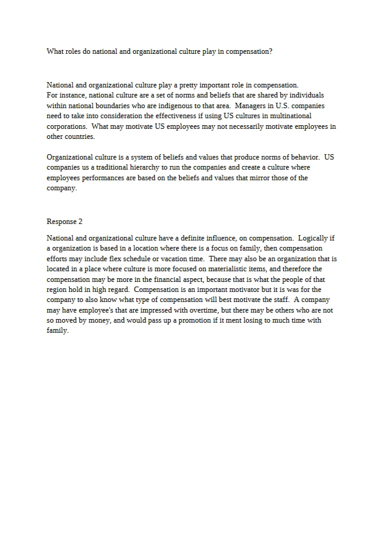 Culture National and Organizational