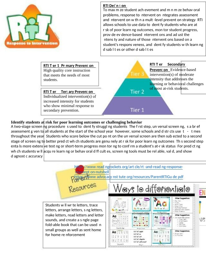 RTI Definition and Tiers for Maximizing Student Achievement