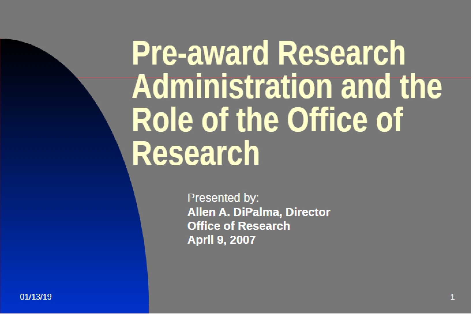 Research Office Overview