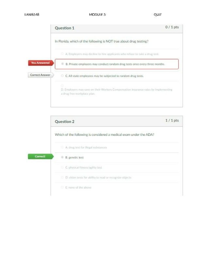 LAW6548 Module 5 Quiz