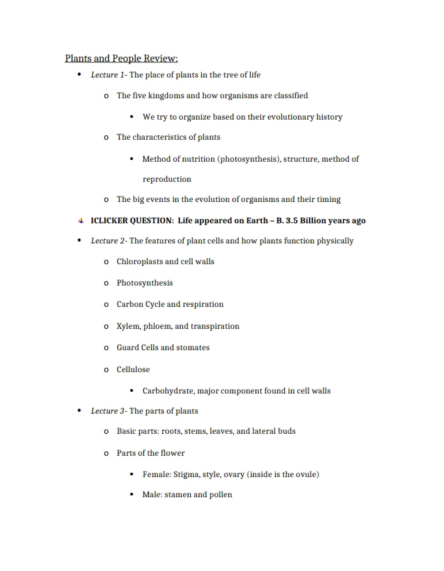 Botanical-Societal Relationship Summary