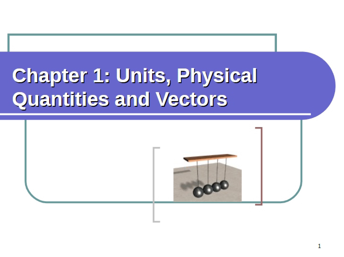 Vectors, Units, and Physical Quantities Chapter One