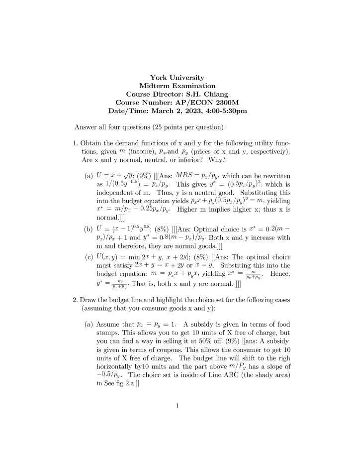 Winter 2023 Midterm Answers