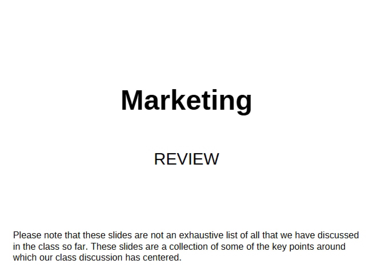 Introduction to Marketing