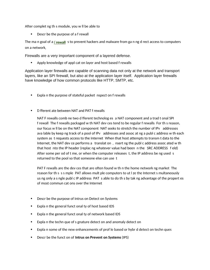 Firewalls - Purpose, Types, and Protection Methods