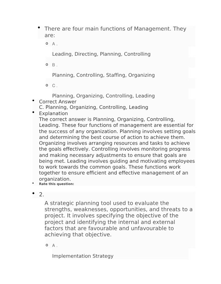 Organizational Structures and Management Functions