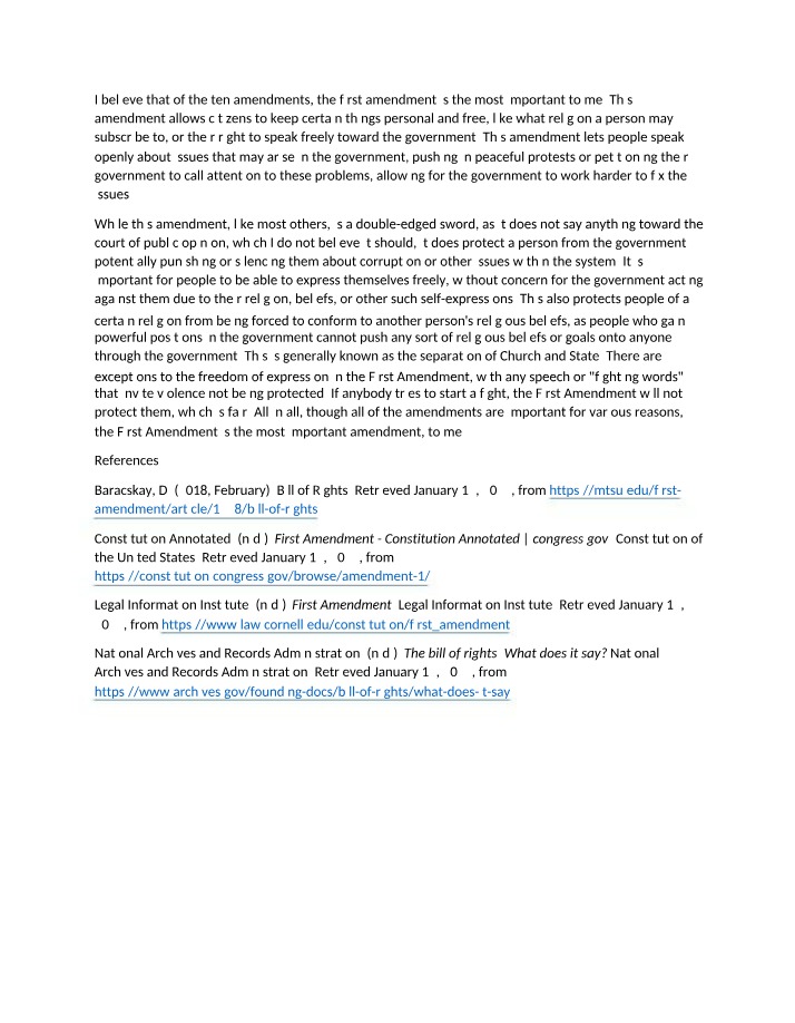 The Importance of the First Amendment in Safeguarding Personal Interests