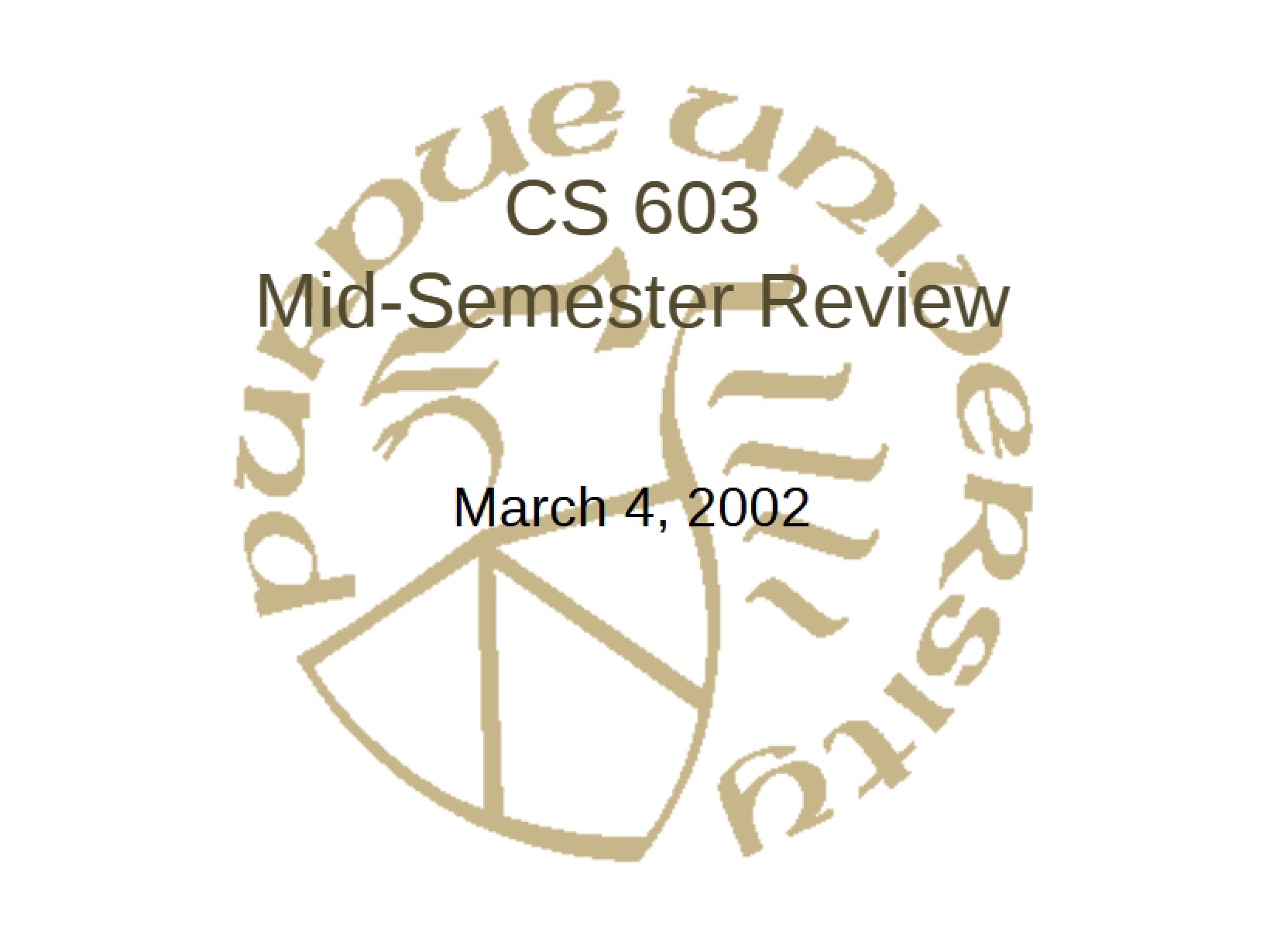 Review Mid-Semester