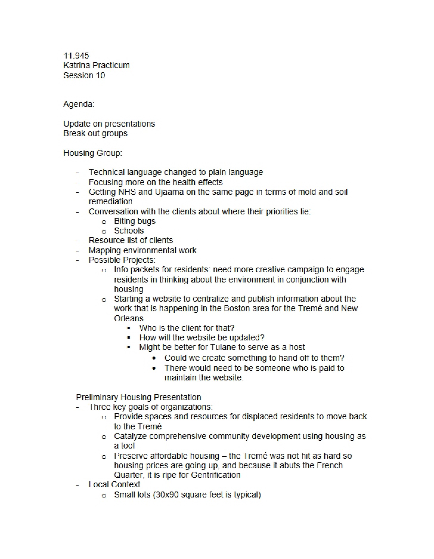 Review Notes