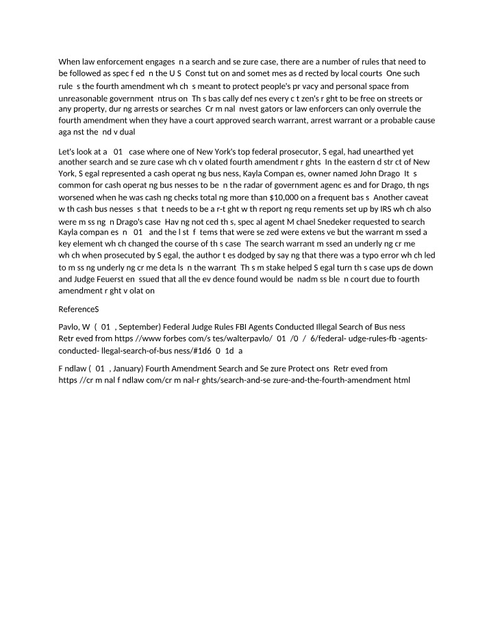 Search and Seizure Protections - Fourth Amendment