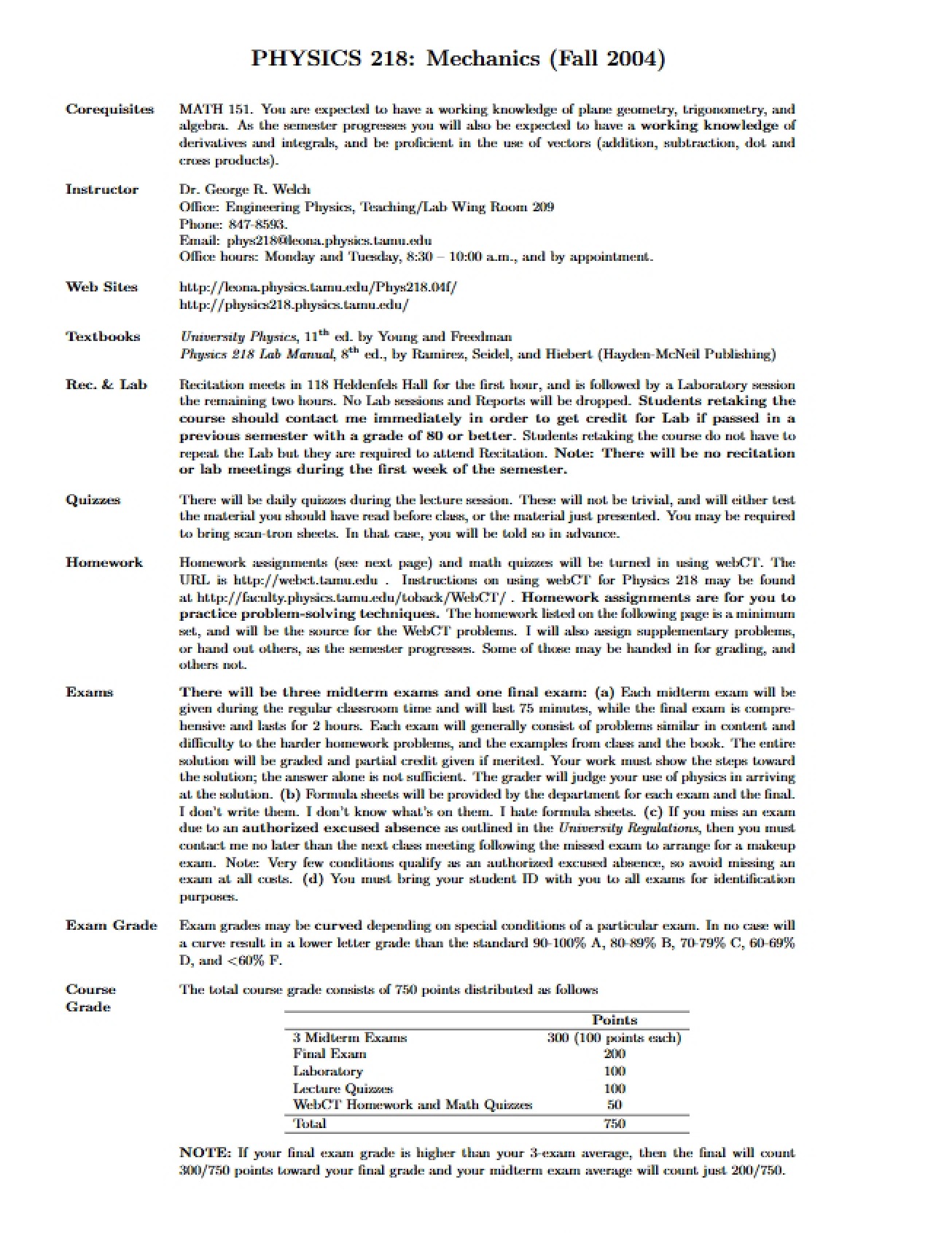 General Syllabus