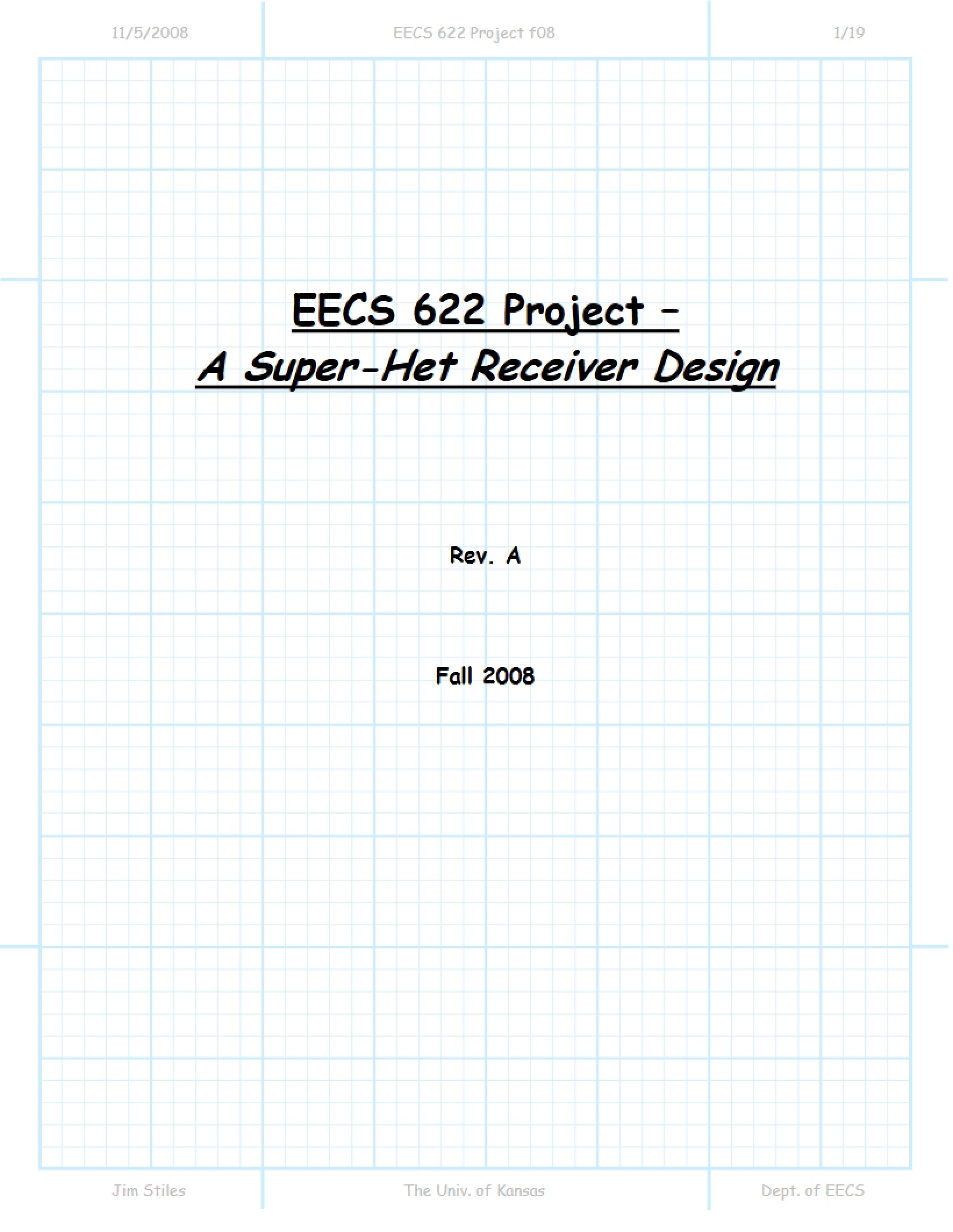 Project Super-Het Receiver Design