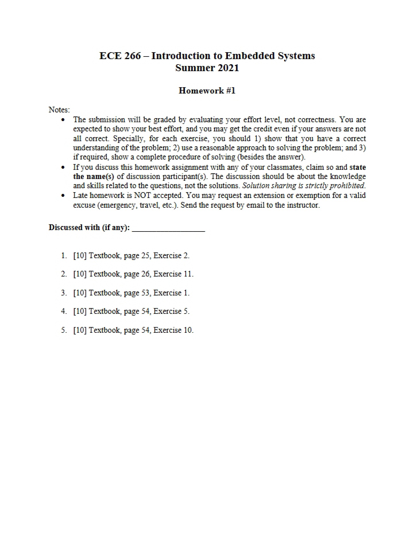 First Homework Assignment