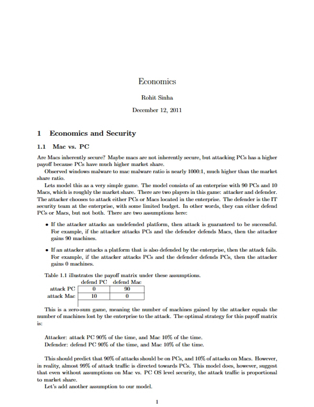 Security Economics