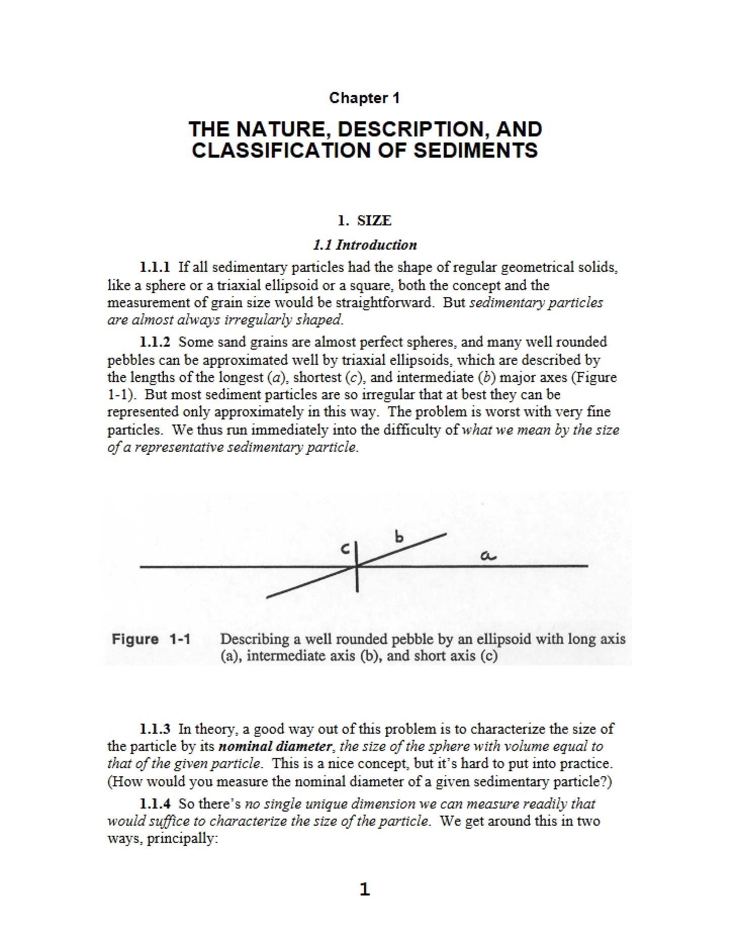Sediment Classification, Description, and Nature