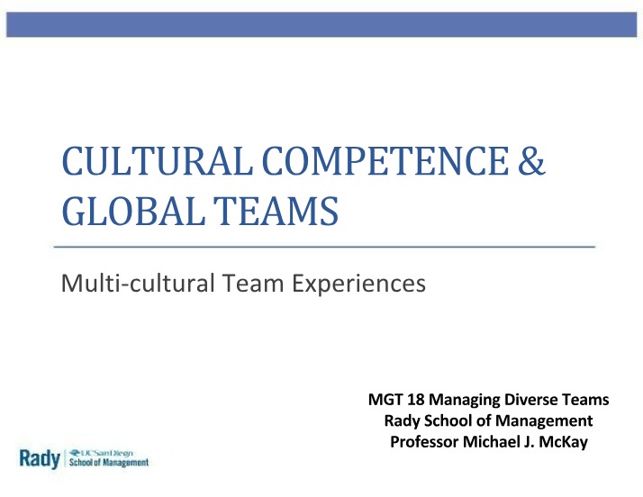 Week 6 PPT - Cultural Competence