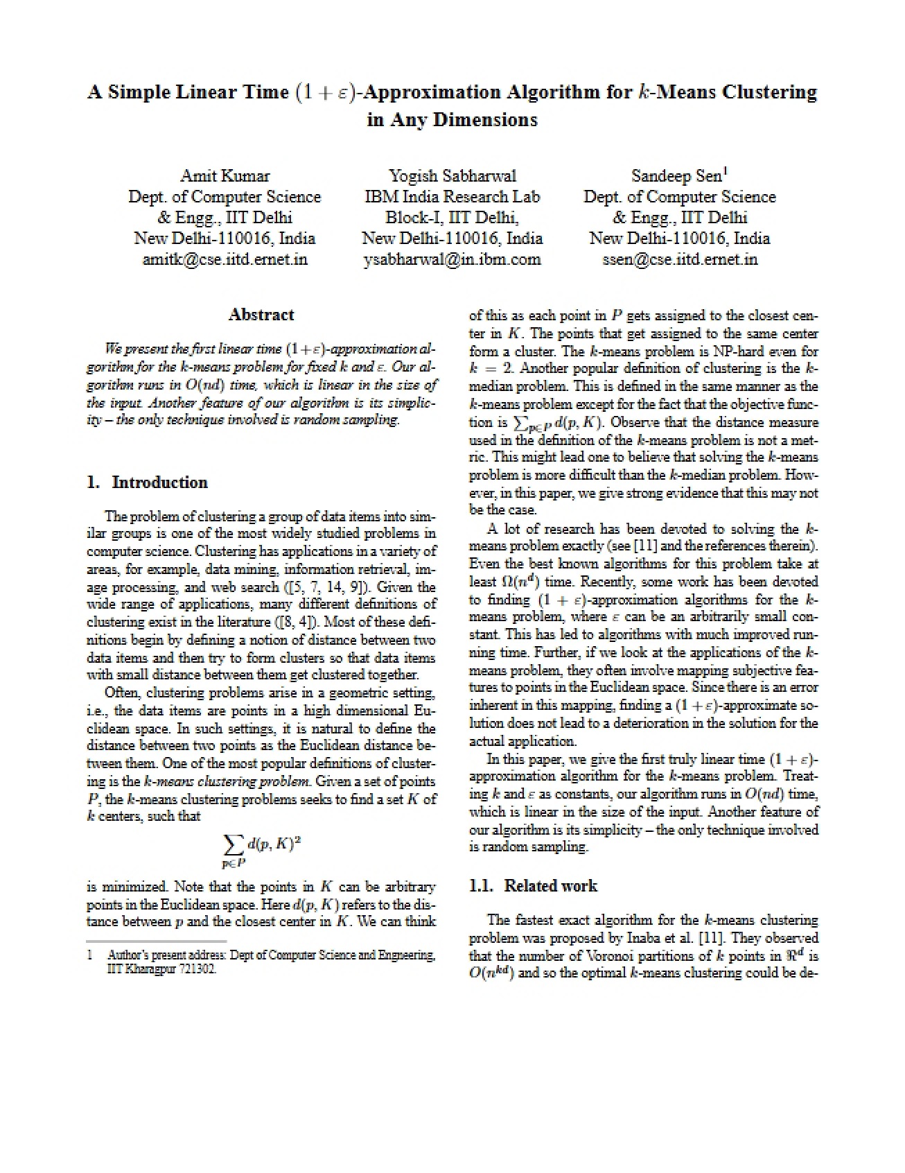 Introduction to A Simple Linear Time