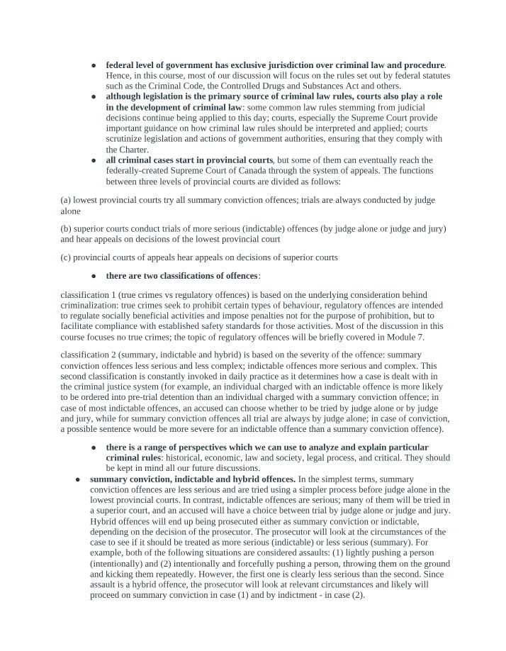 Criminal Law Federal Jurisdiction and Court Roles