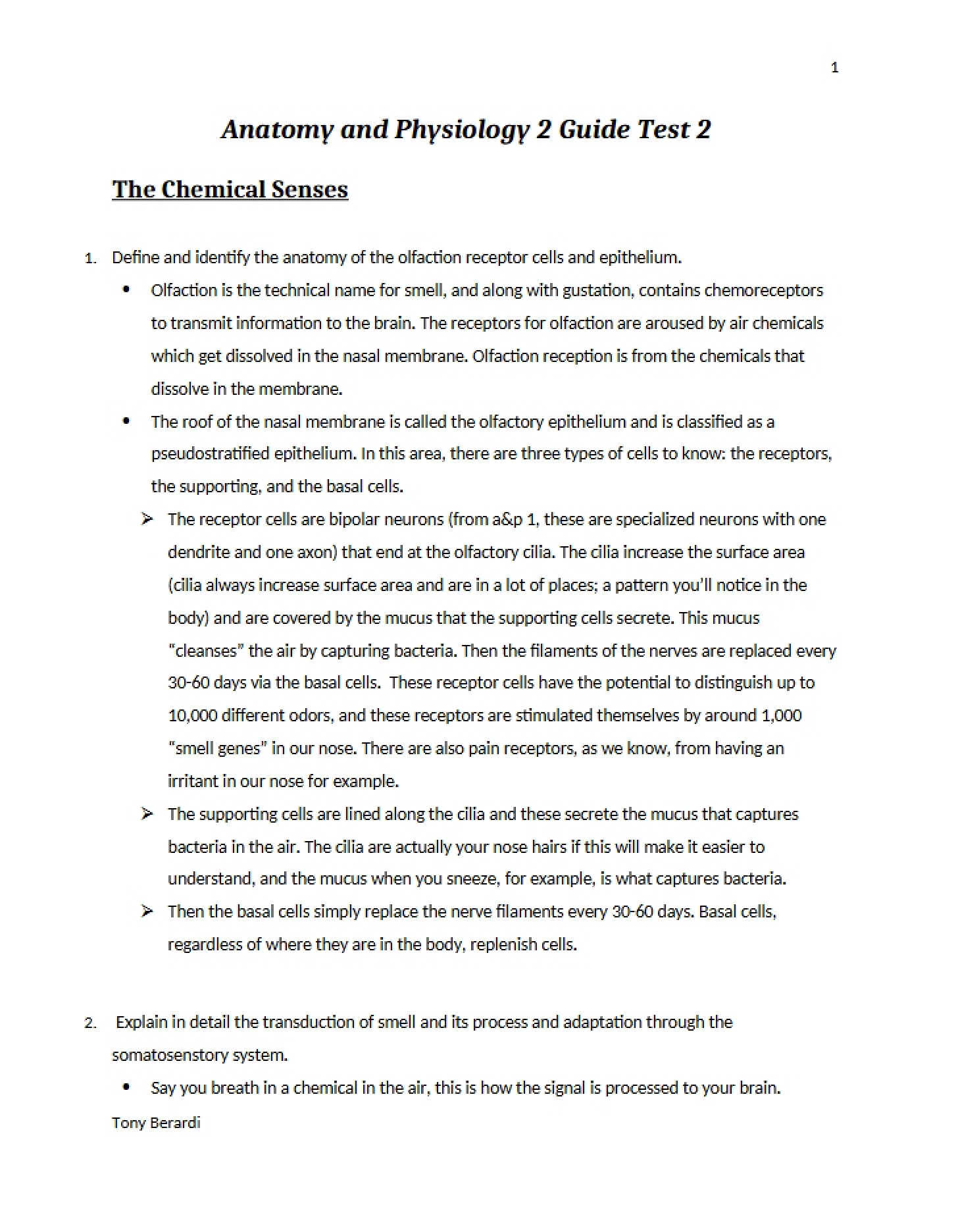 Chemical Sensation