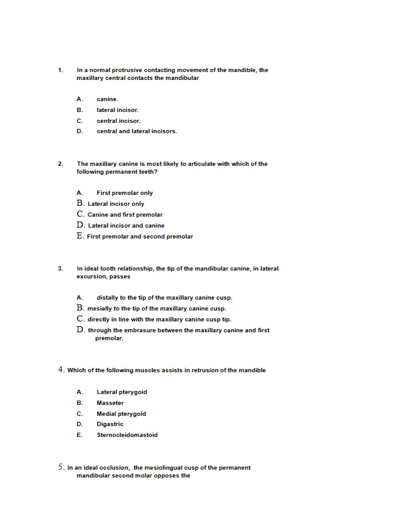 Dental Program Examination