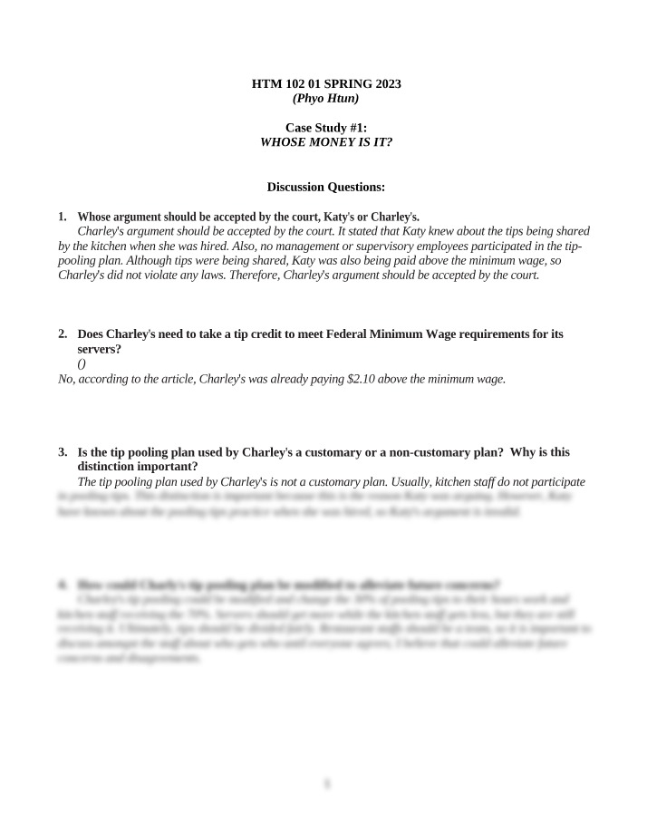 Whose Money Is It - Case Study 1