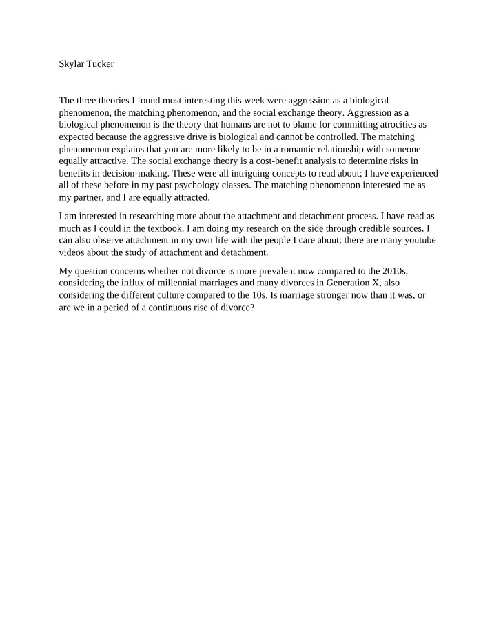 Aggression, Matching Phenomenon, and Social Psychology