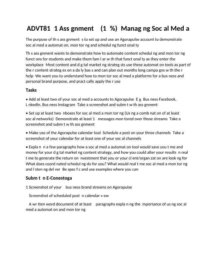 ADVT8141 Assignment