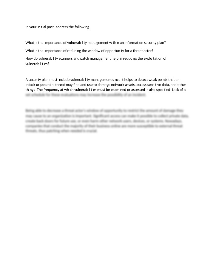 Importance of Patching and Vulnerability Management
