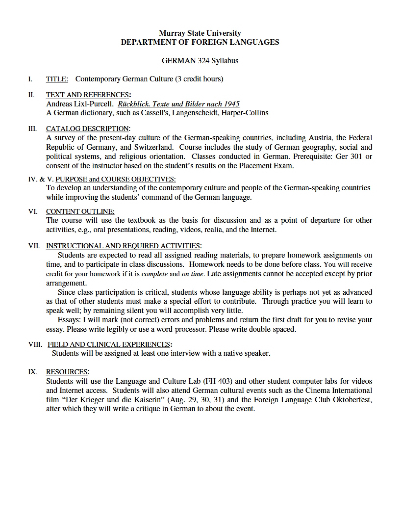 Syllabus