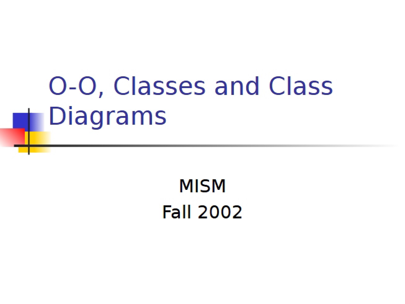 Class Diagrams and Object-Oriented Classes
