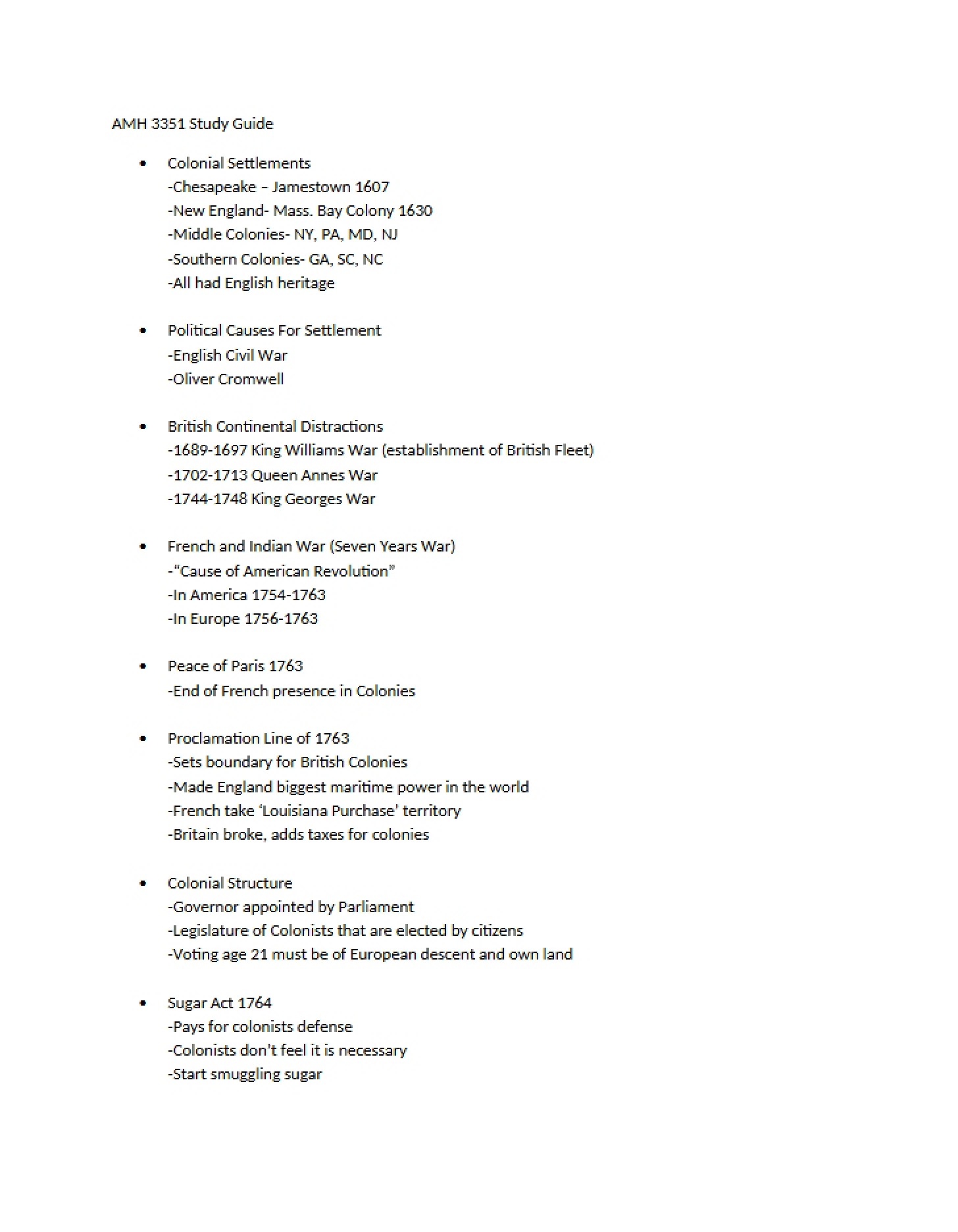 Establishment of Early Colonial Settlements