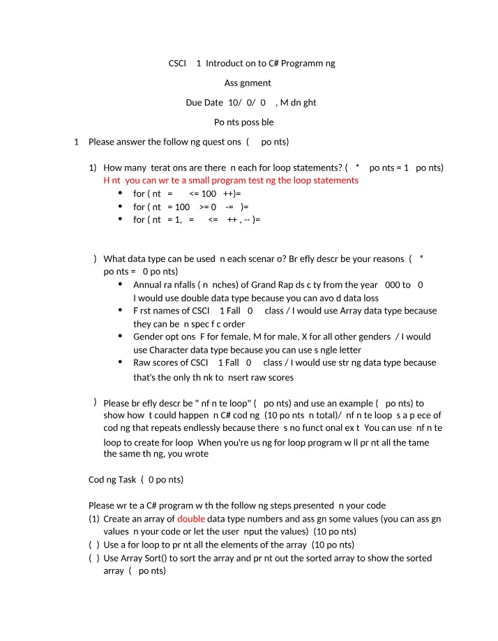 For Loop Iterations and Data Types in C#