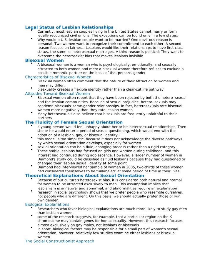 Theoretical Explanations for Sexual Orientation