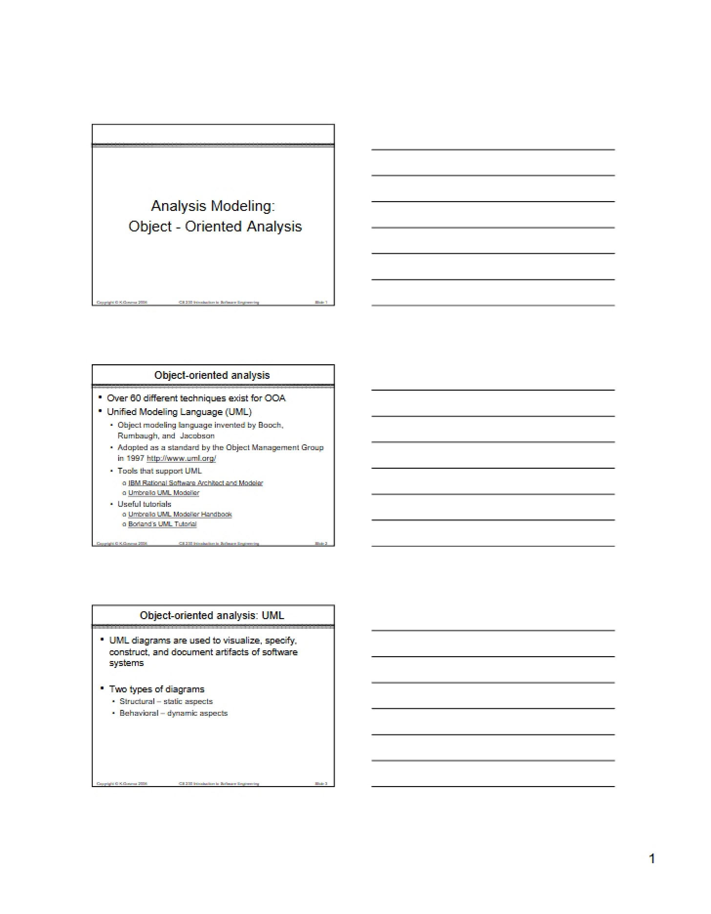 Analysis in Object-Oriented Systems
