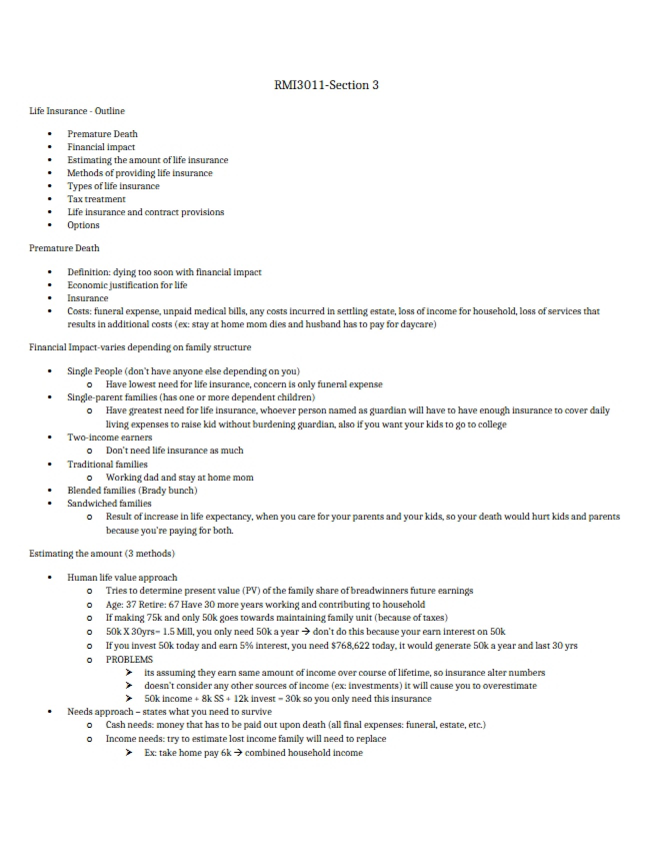 Final Notes for Section 3