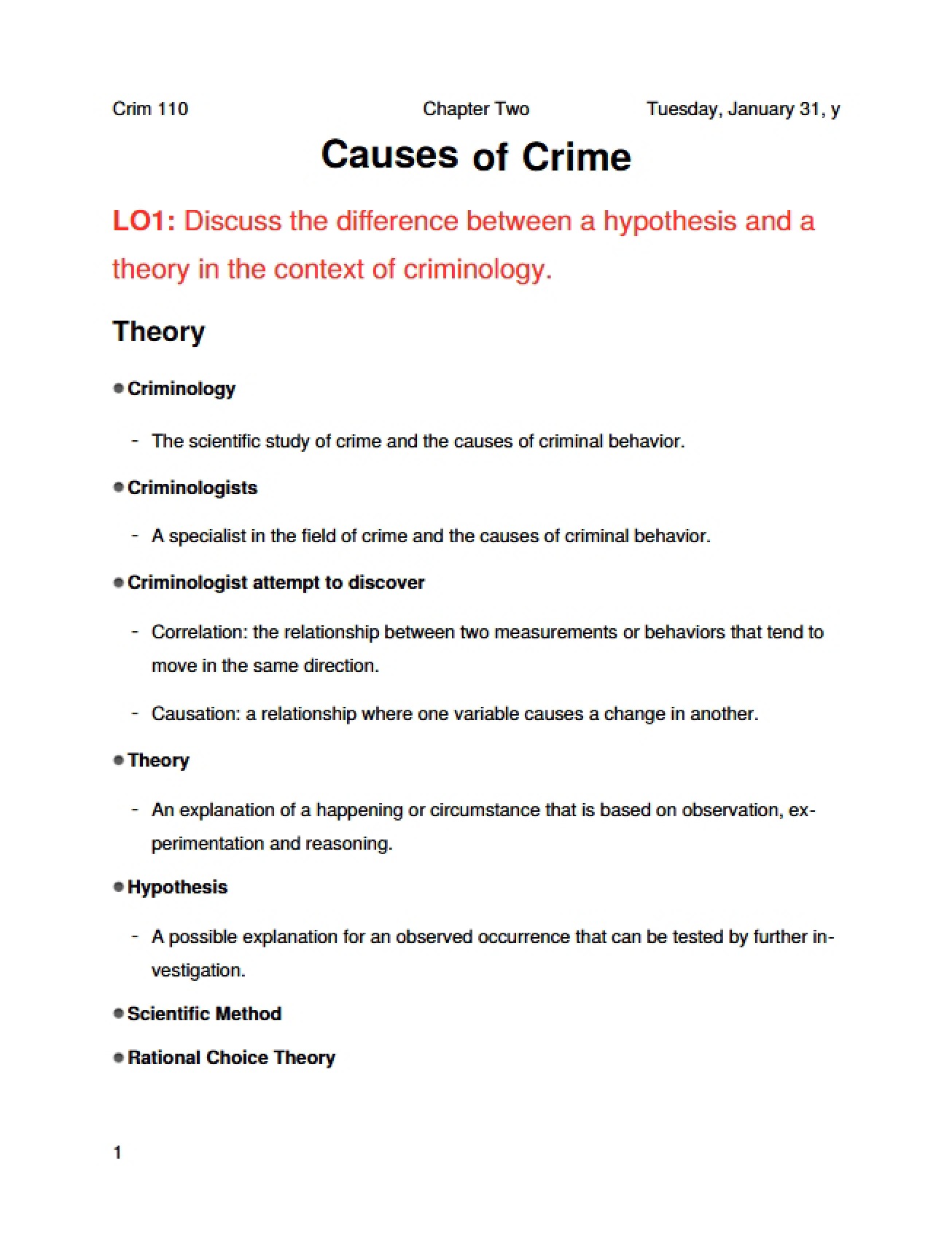 Factors Causing Crime