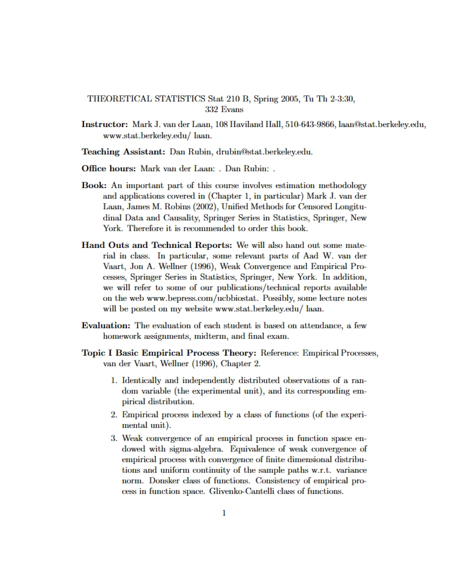 Course Syllabus