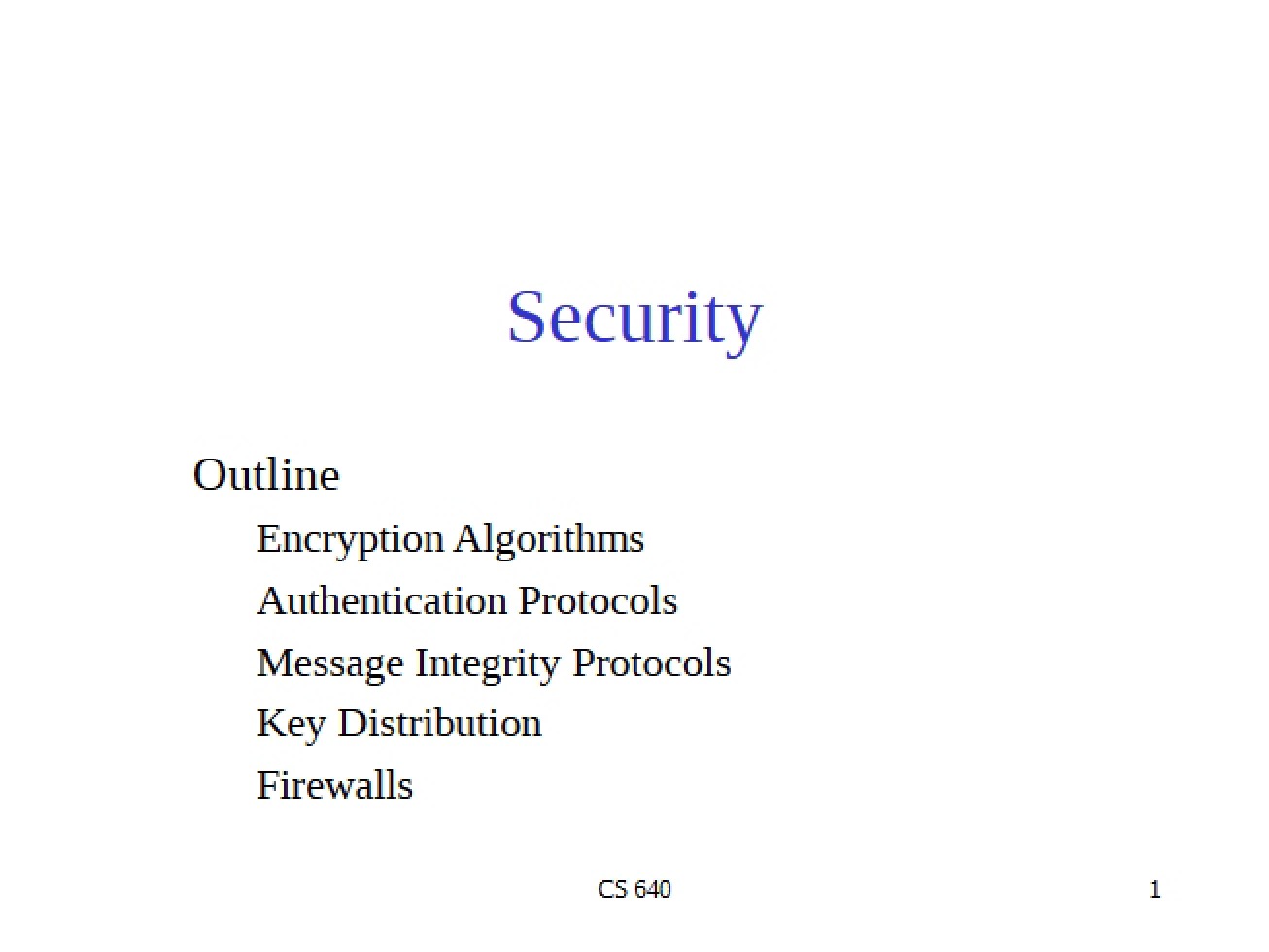 Concepts of Security