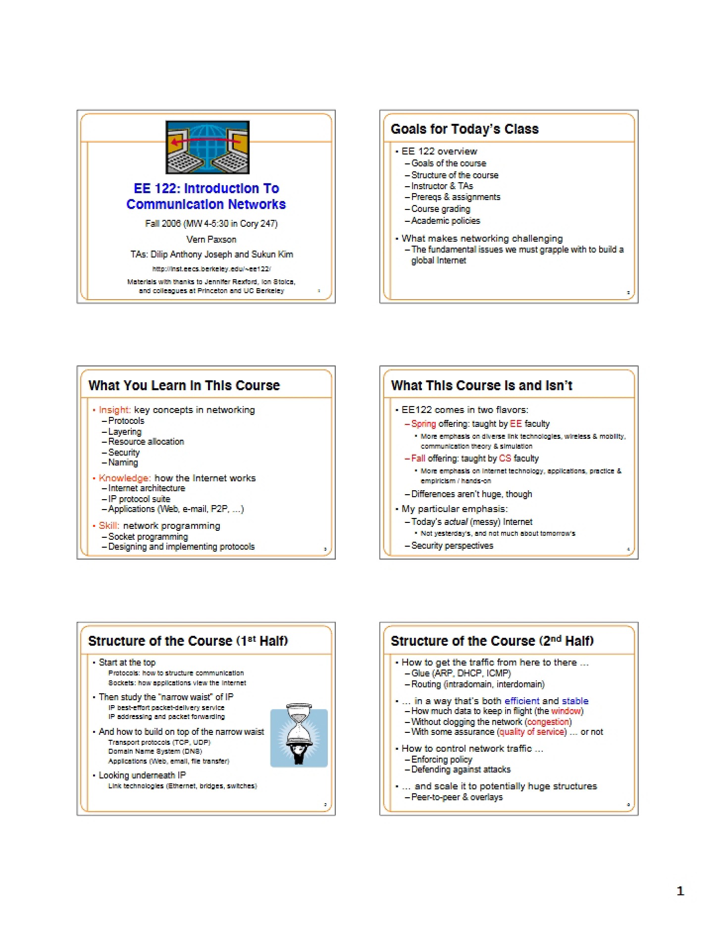 Course Outline Notes