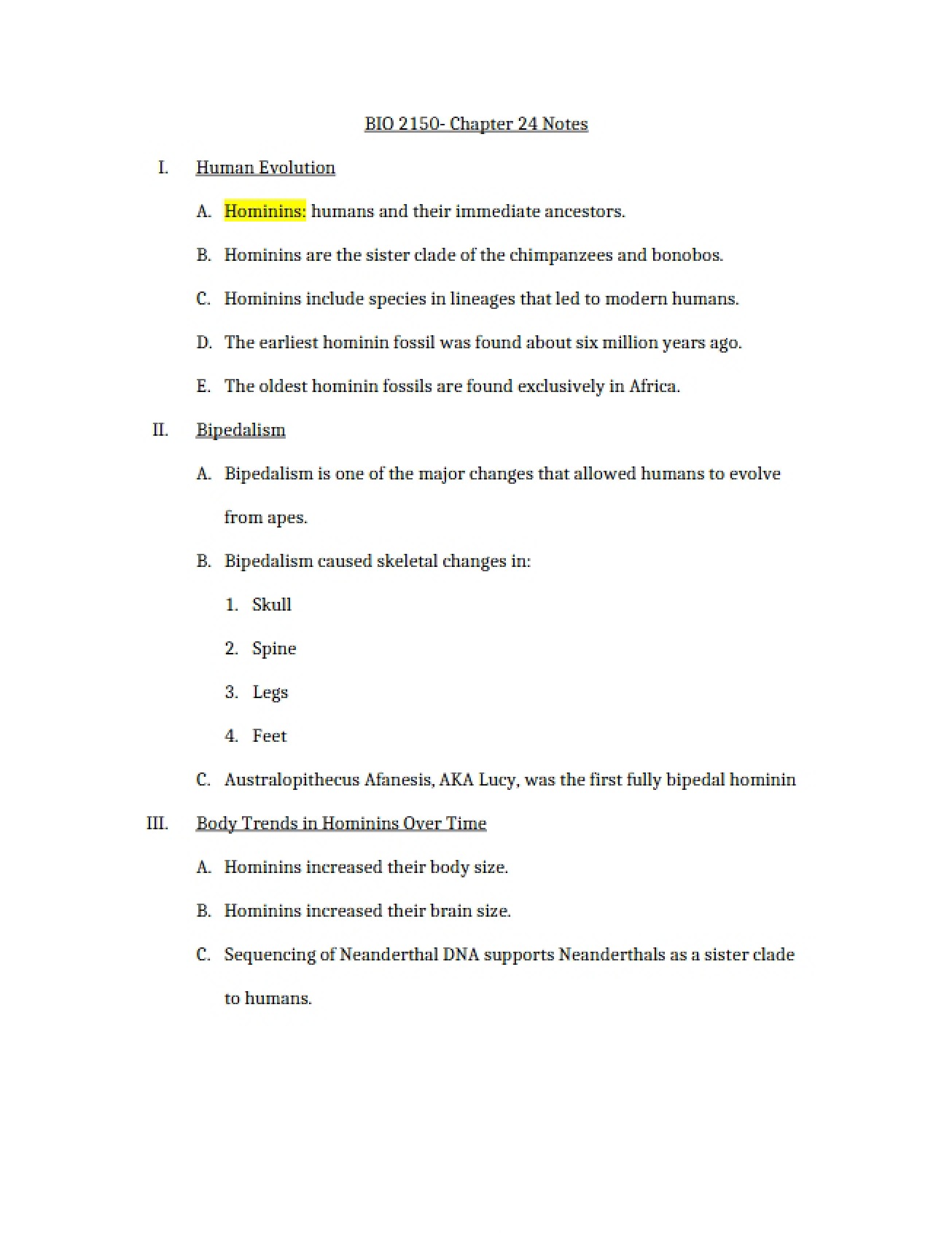 Notes Chapter 24