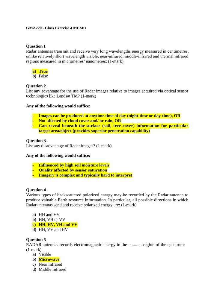 Radar Images - Advantages and Disadvantages