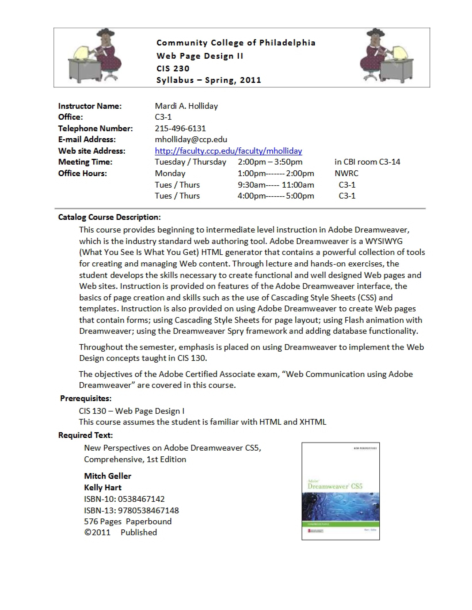 Web Page Design II Syllabus