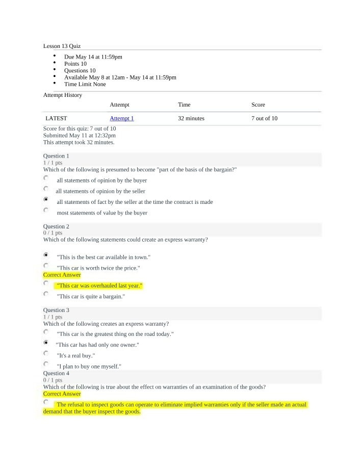 Express and Implied Warranties in Contracts