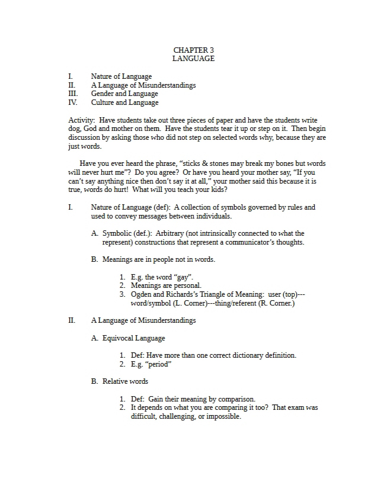 Note on Language