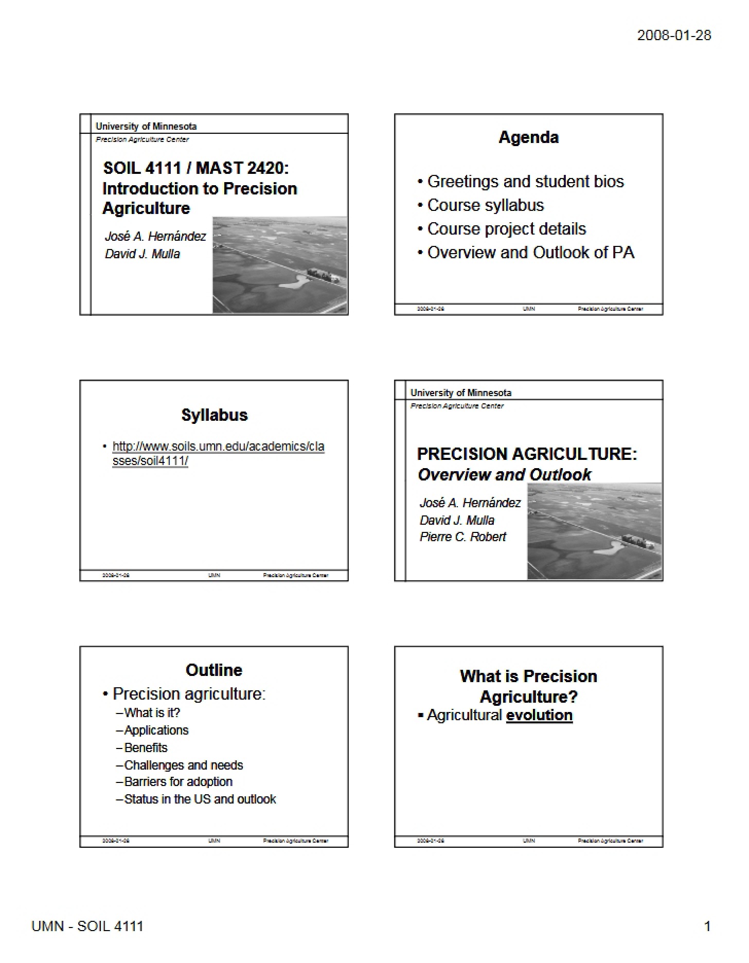 Accurate Agriculture Studies