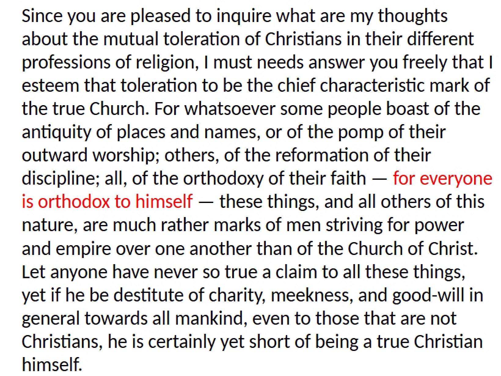 Locke's Theory of Toleration